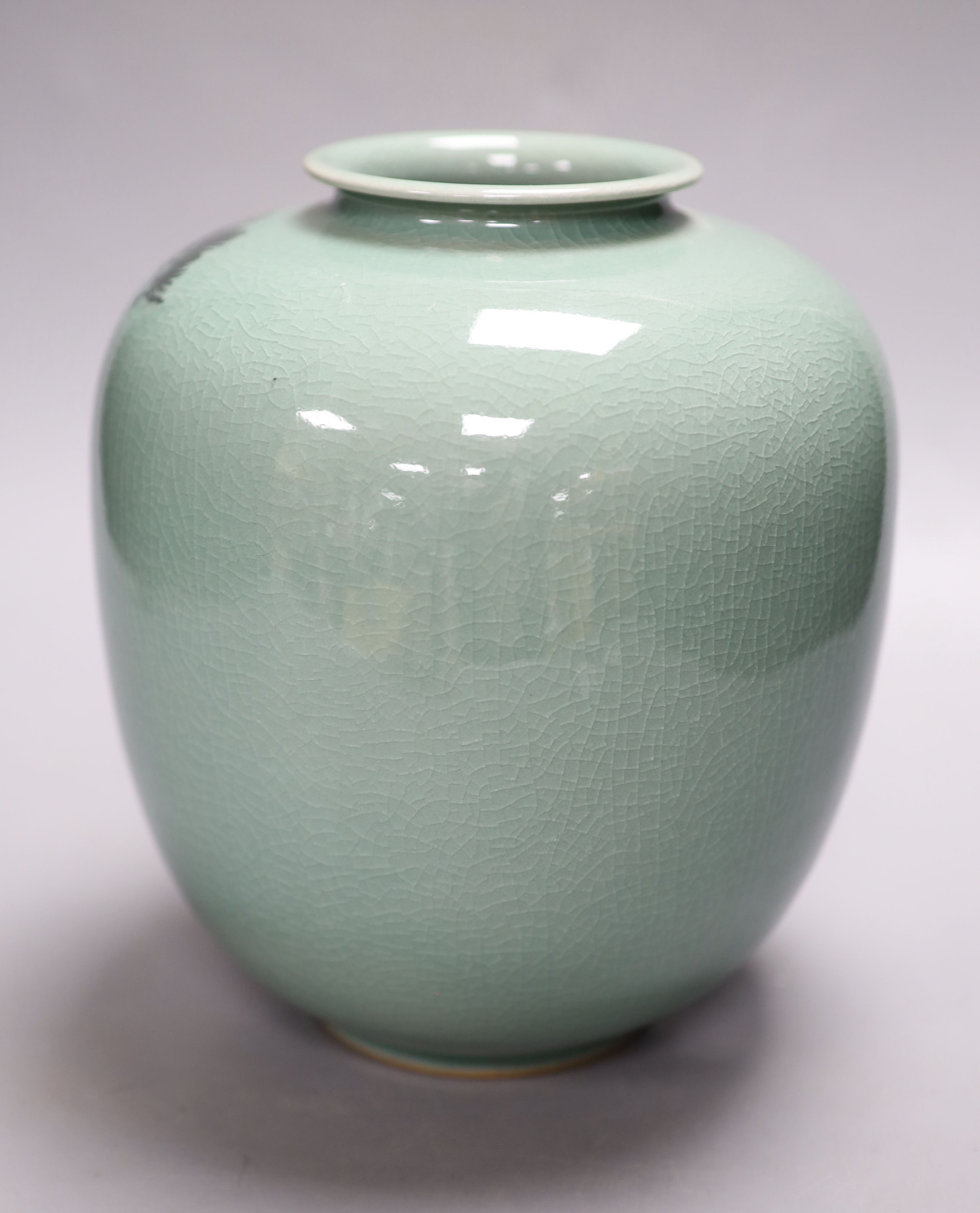 An Oriental ceramic jar, height 22cm